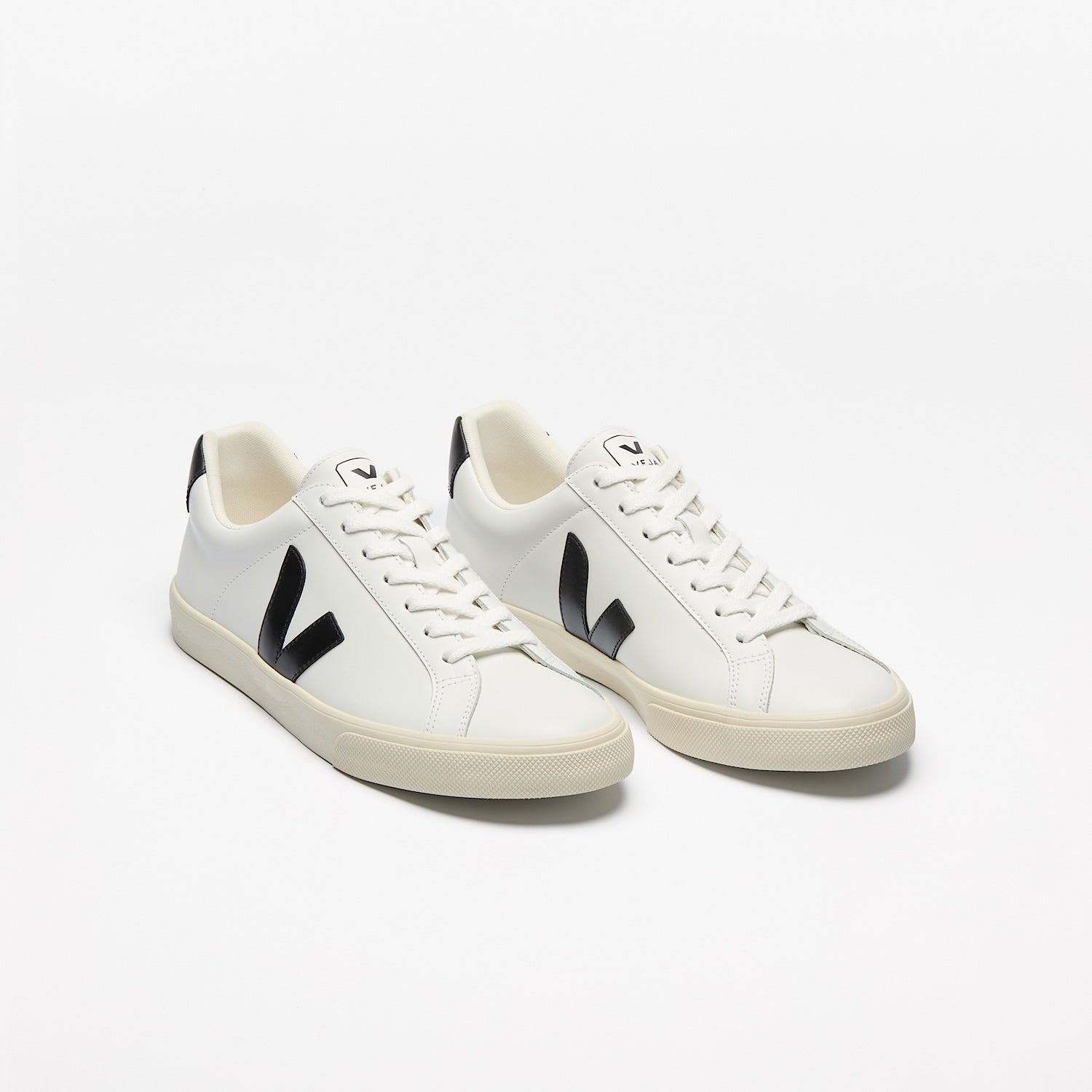 ESPLAR LEATHER WHITE BLACK | VEJA DISCOUNT