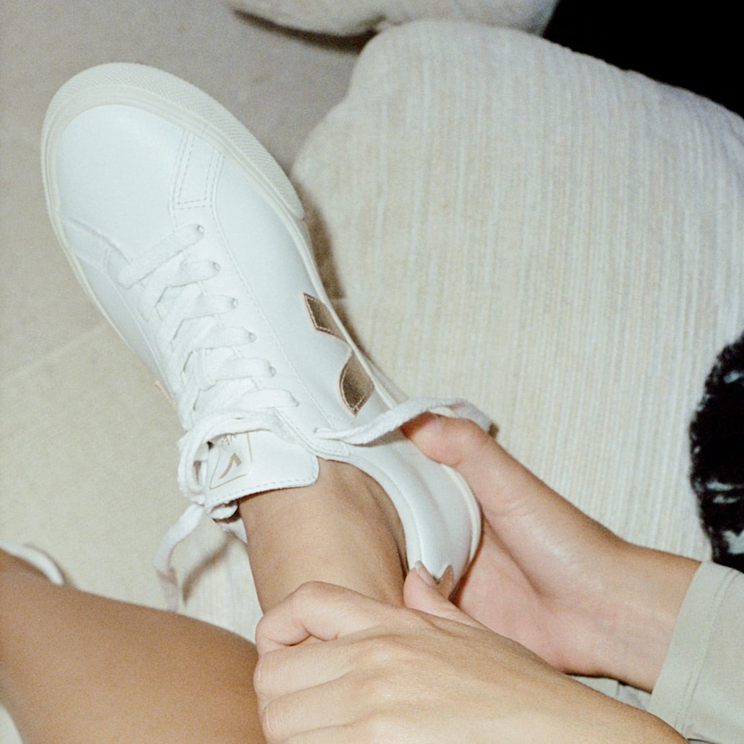CAMPO LEATHER WHITE PLATINE | VEJA OUTLET