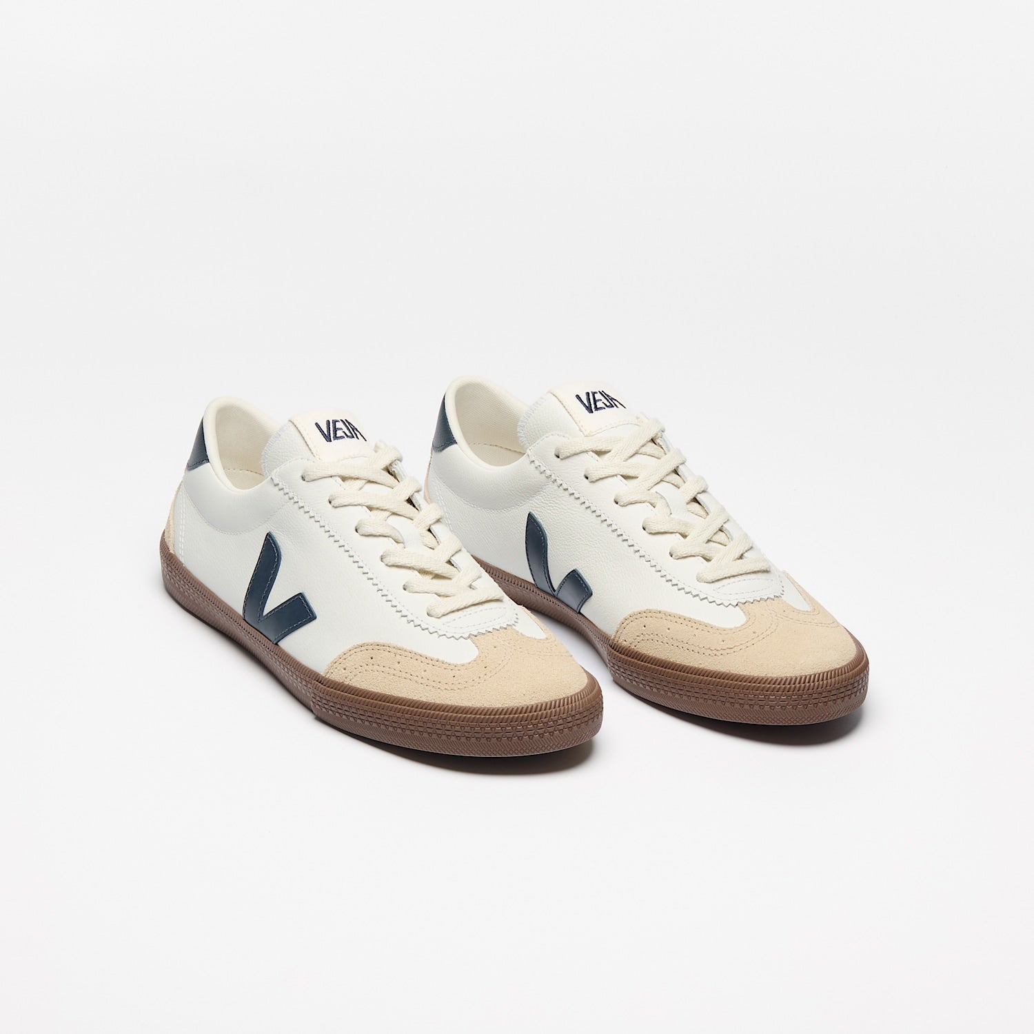 VOLLEY LEATHER WHITE NAUTICO BARK | VEJA FOR SALE