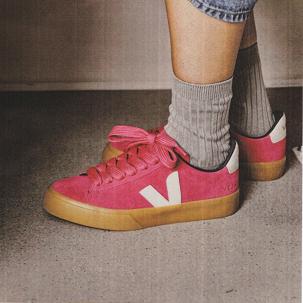 CAMPO BOLD SUEDE PINK PIERRE NATURAL | VEJA SALE